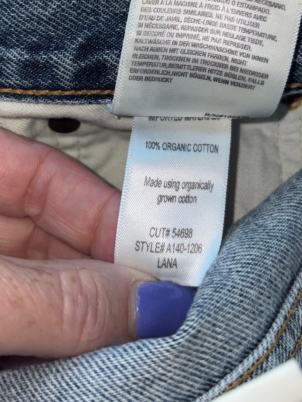 NWT AGOLDE Lana Mid Rise Vintage Straight Distressed Jeans 29 - Picture 8 of 8